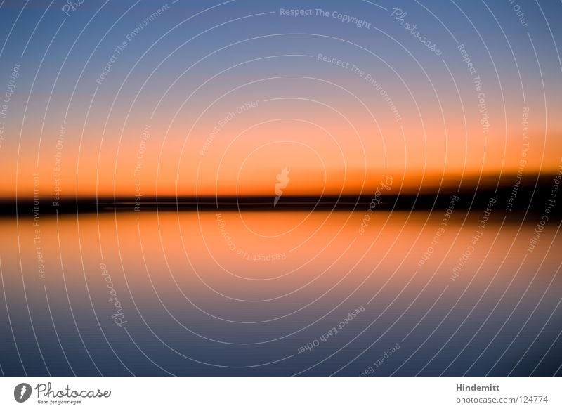 180° [exif:ExposureTime: 1/2] See Stausee mehrfarbig Sonnenuntergang besinnlich Denken Baum Strommast Reflexion & Spiegelung Wolken kalt Physik Licht Winter