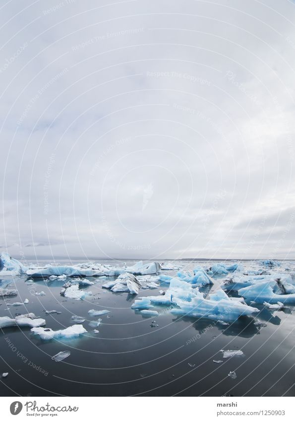Abkühlung Natur Landschaft Wasser Wolken Winter Klima Klimawandel Nebel Eis Frost See Gefühle Stimmung Island Reisefotografie Gletscher Gletschereis Eisberg