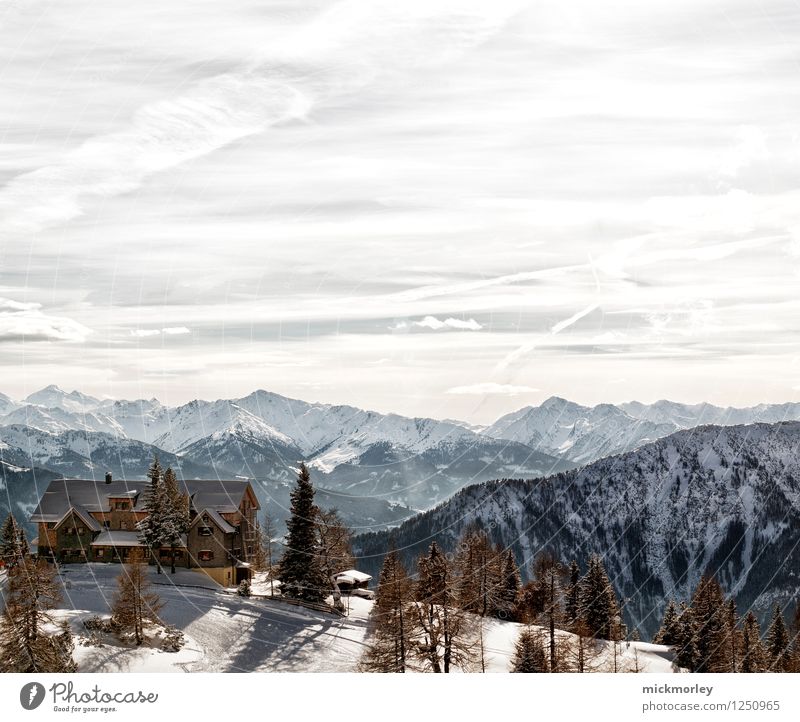 Skihütte & Gipfelpanorama Wellness Leben harmonisch Wohlgefühl Erholung ruhig Ferien & Urlaub & Reisen Tourismus Winter Schnee Winterurlaub Berge u. Gebirge
