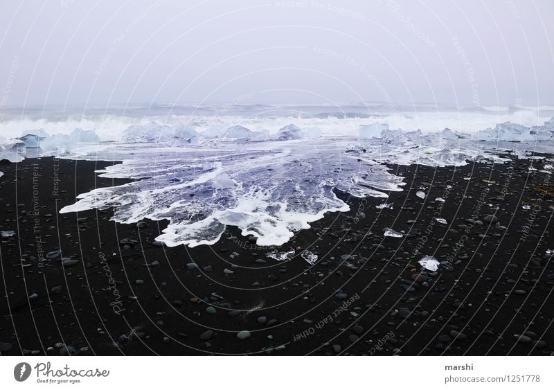 Eiswelten V Umwelt Natur Landschaft Wolken Winter Klima Frost Gletscher Vulkan Wellen Küste Strand Meer Insel Stimmung Eisscholle Island Reisefotografie Ferne
