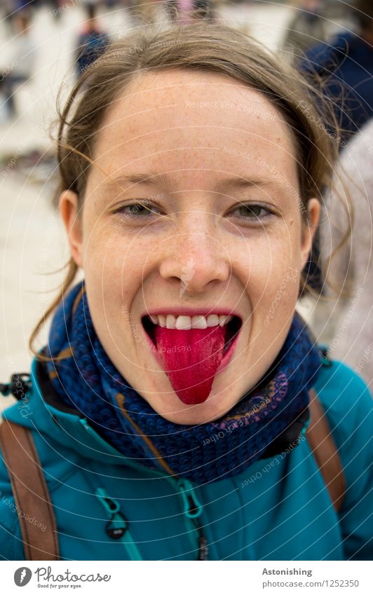 die mit der roten Zunge Mensch feminin Junge Frau Jugendliche Erwachsene Körper Kopf Haare & Frisuren Gesicht Auge Ohr Nase Mund Lippen Zähne 1 18-30 Jahre Fes