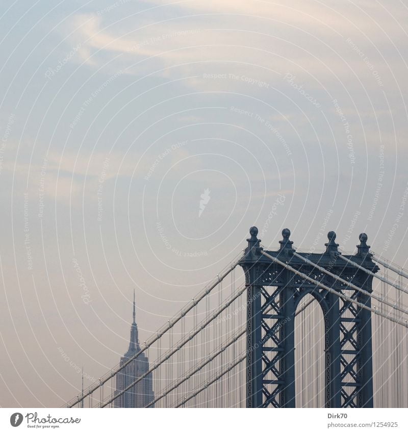 Der Himmel über New York Ferien & Urlaub & Reisen Tourismus Sightseeing Städtereise Schönes Wetter New York City USA Stadt Stadtzentrum Skyline Menschenleer