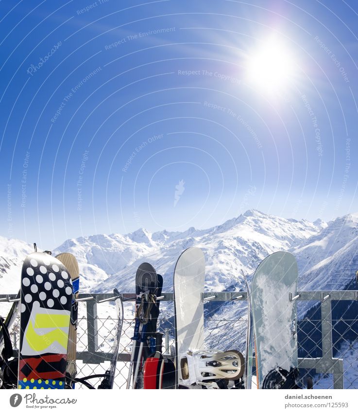 diese Woche gibt`s Neuschnee !!! Sonnenstrahlen Winter Snowboard weiß Gipfel Pause Wintersport Freizeit & Hobby Ferien & Urlaub & Reisen Hintergrundbild Schweiz