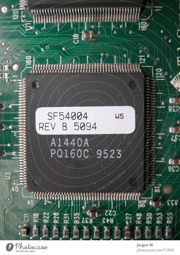Revision B Computer Mikrochip Platine grün Dinge Steckkarte plug-in card plate Technik & Technologie