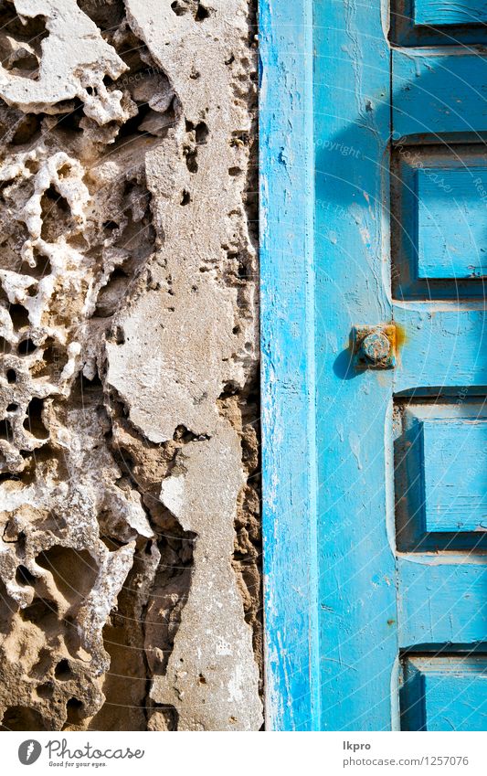 Metall braun Marokko in Stil Design Dekoration & Verzierung Gebäude Architektur Tür alt dreckig retro blau Sicherheit Schutz Geborgenheit Schloss Zugang