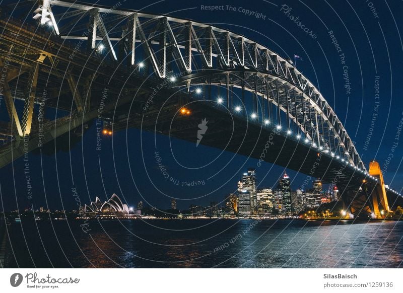 Sydney Opera House unter der Brücke Lifestyle elegant Stil Design Freude Ferien & Urlaub & Reisen Tourismus Ausflug Ferne Freiheit Sightseeing Städtereise