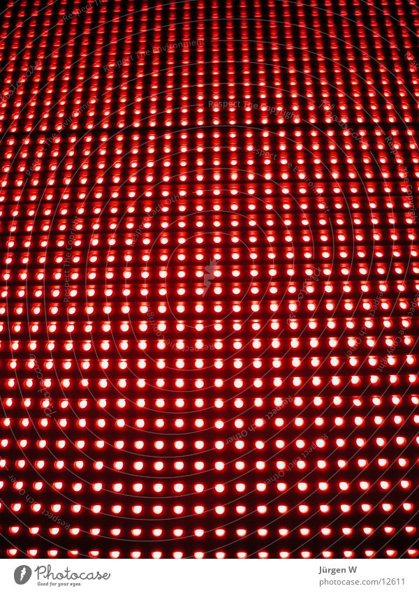 Red LED 1 rot Leuchtreklame Licht Muster Elektrisches Gerät Technik & Technologie Leuchtdiode shine red light rows Reihe
