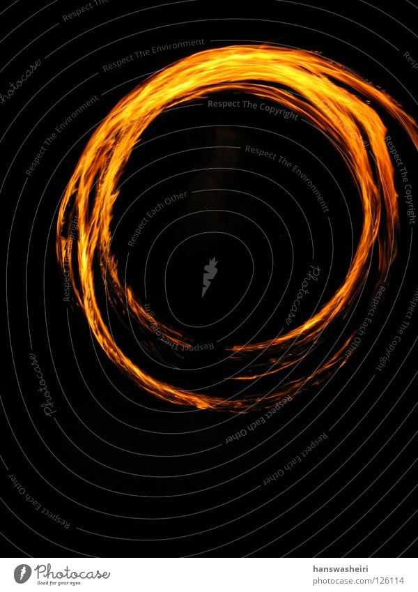 Feuerringe Nacht dunkel rund schwarz gelb Freizeit & Hobby Brand Kreis orange Pois drehn Flügel