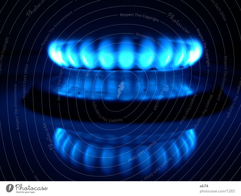 Gasflamme Licht Küche blau Flamme