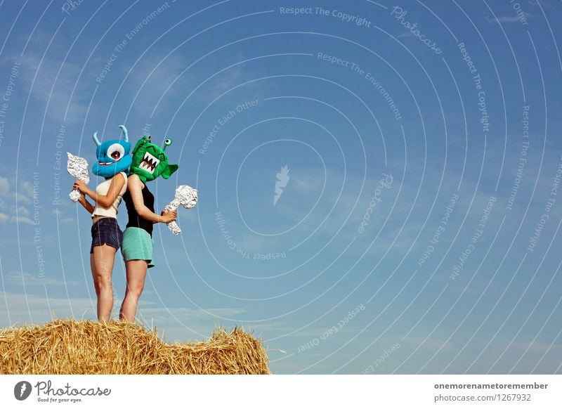 RIVALS Kunst Kunstwerk Abenteuer ästhetisch bescheuert verrückt Außerirdischer Monster verkleiden Karnevalskostüm Zweikampf Gegner Kampfsport Duell Maske Freude