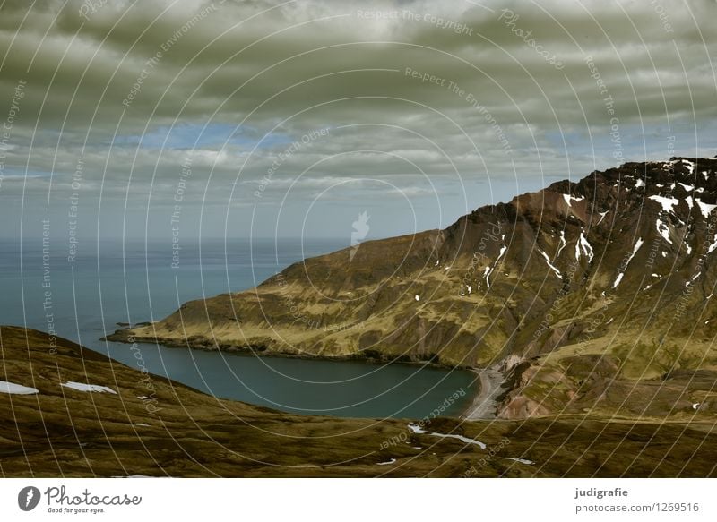 Island Umwelt Natur Landschaft Erde Wasser Himmel Wolken Klima Wetter Felsen Berge u. Gebirge Küste Fjord wandern fantastisch natürlich schön wild Stimmung