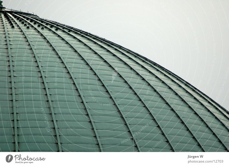 Tonhalle Dach rund grün Architektur Detailaufnahme Bogen kupfer Düsseldorf tonhalle roof green copper