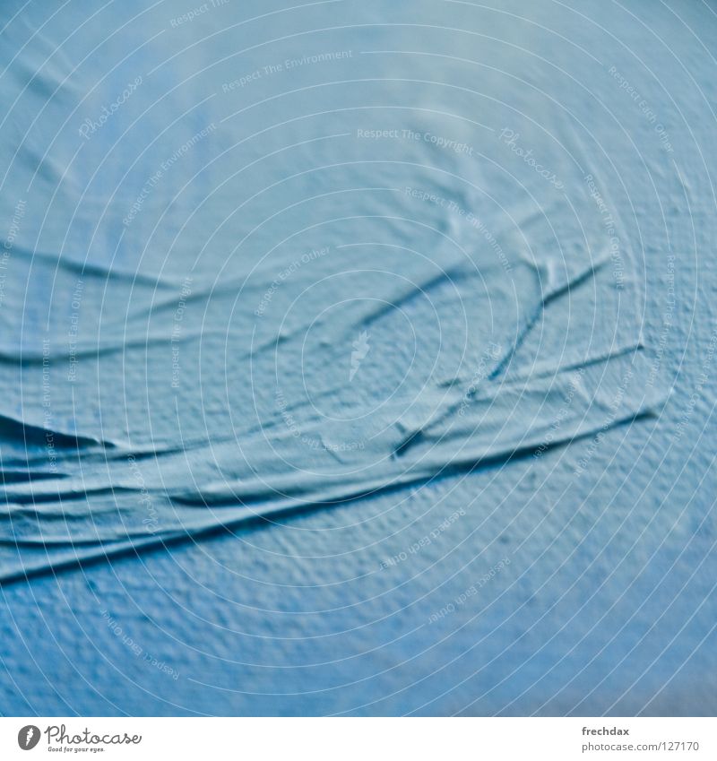 Ocean of Paper II Blauton Meer Wellen Seidenpapier Stoff körnig Wellengang zyan Steigung Quadrat Unschärfe Kunst Gemälde Ton-in-Ton Kultur blau Schatten Bild