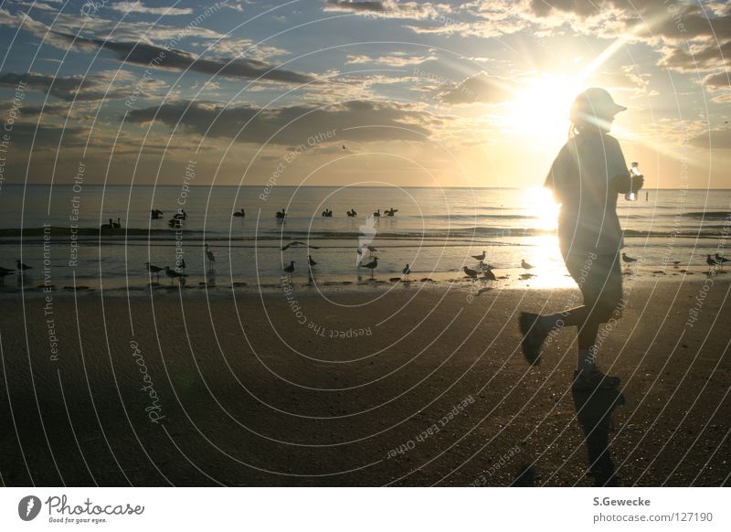 Sunsetjogger Sonnenuntergang Jogger Florida Strand Sport Spielen USA