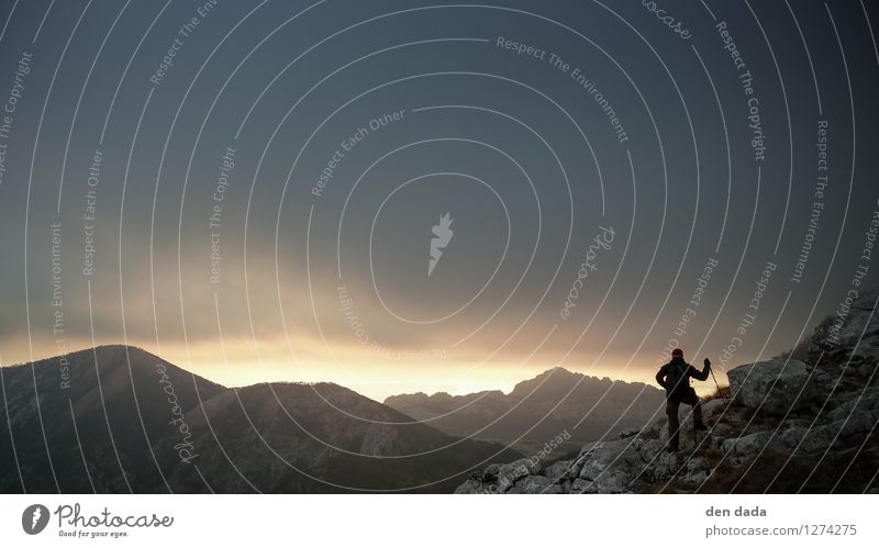 magic Meteora Berge u. Gebirge wandern Mensch maskulin 1 30-45 Jahre Erwachsene Landschaft Urwald Hügel Felsen Gipfel Schlucht Sehenswürdigkeit entdecken
