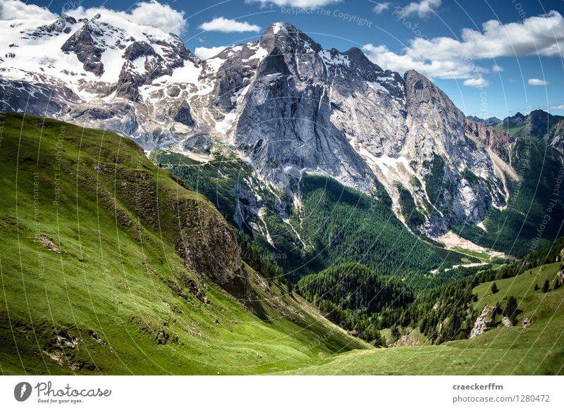 Dolomiten IV Ferien & Urlaub & Reisen Tourismus Ferne Freiheit Sommer Sonne Berge u. Gebirge wandern Klettern Bergsteigen Landschaft Wolken Schönes Wetter Alpen