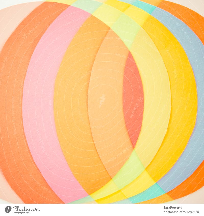 ( ) elegant Stil Design Basteln Zeichen Linie ästhetisch rund blau mehrfarbig gelb orange rosa rot türkis Farbe Grafik u. Illustration Strukturen & Formen Kreis