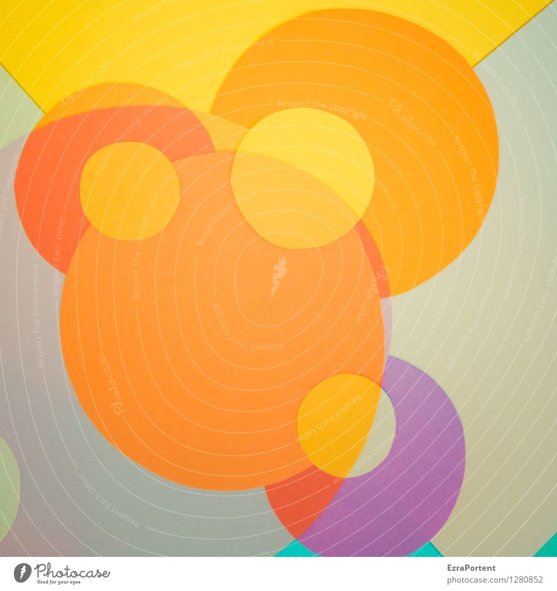 bubbles elegant Stil Design Spielen Basteln Zeichen Linie ästhetisch rund mehrfarbig gelb grau violett orange türkis Farbe Werbung Zusammenhalt