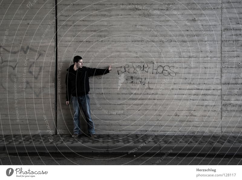 Go Away gehen Wand Kraft Wege & Pfade Schriftzeichen Graffiti Arme Einsamkeit