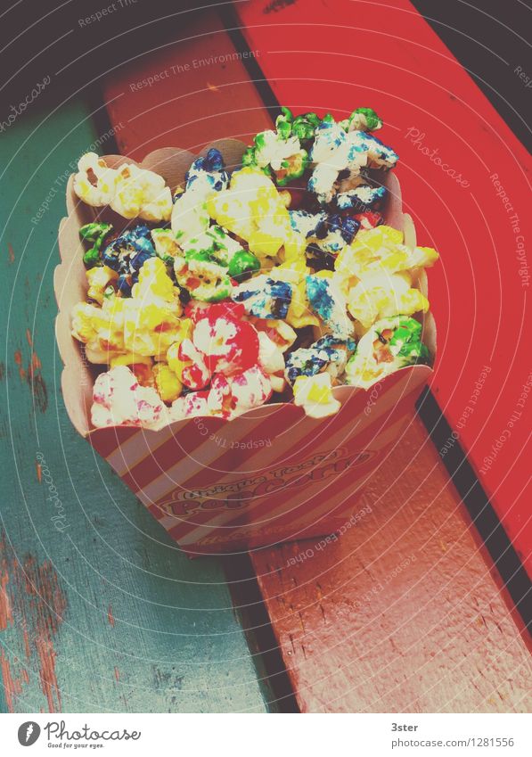 Colors of Popcorn Lebensmittel Süßwaren Lebensfreude Popkorn süß mehrfarbig Kunst Farbfoto Außenaufnahme Experiment Menschenleer Tag Vogelperspektive
