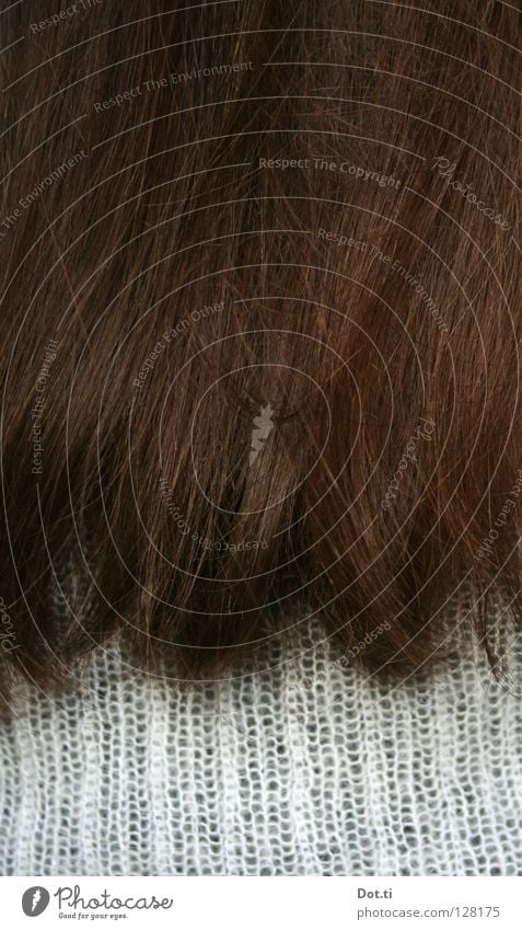 Die Brünette (Substantiv, feminin) Haare & Frisuren 1 Mensch brünett langhaarig natürlich weich braun weiß Haarspitze Frauenhaare dunkelhaarig dunkelbraun