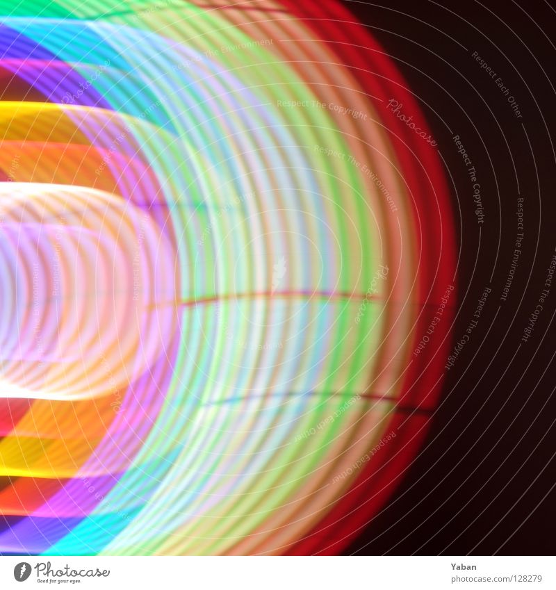 Colorrings Regenbogen verschoben Verschiebung abstrakt LSD rot grün gelb türkis obskur Farbe Dekoration & Verzierung Kreis konentrisch Farbverschiebung orange