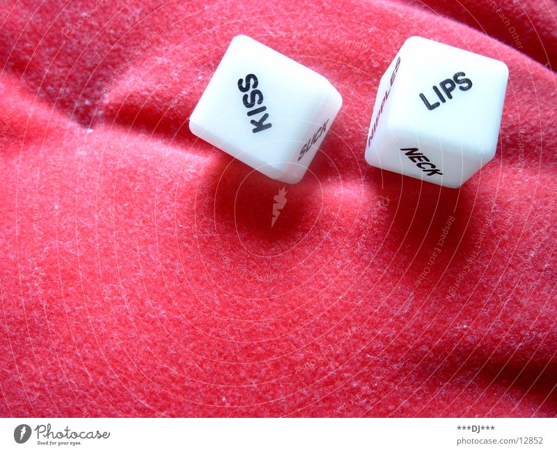 Kiss Lips Würfel Küssen Lippen rot Spielen Freizeit & Hobby squares cubes lips kiss Liebe