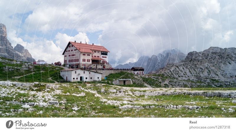 Dreizinnenhütte Ferien & Urlaub & Reisen Tourismus Ausflug Umwelt Natur Landschaft Himmel Wolken Sommer Schönes Wetter Alpen Berge u. Gebirge Sextener Dolomiten