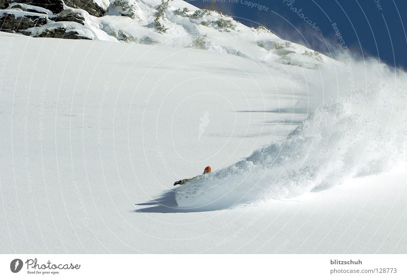 spray Snowboarding Spray Winter Tiefschnee Schweiz Sport Spielen meiringen turn Kurve Berge u. Gebirge Berner Oberland Schnee Snowboarder Freestyle Pulverschnee