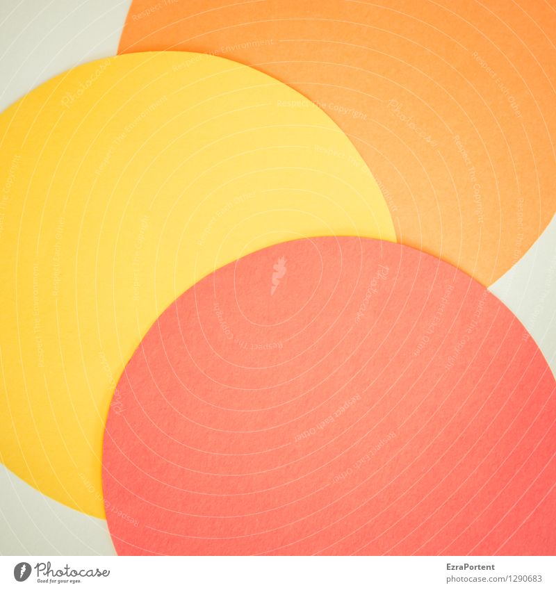 bubbles elegant Stil Design Spielen Basteln Zeichen Kugel Linie ästhetisch hell rund gelb orange rot weiß Farbe Werbung Zusammenhalt Grafik u. Illustration