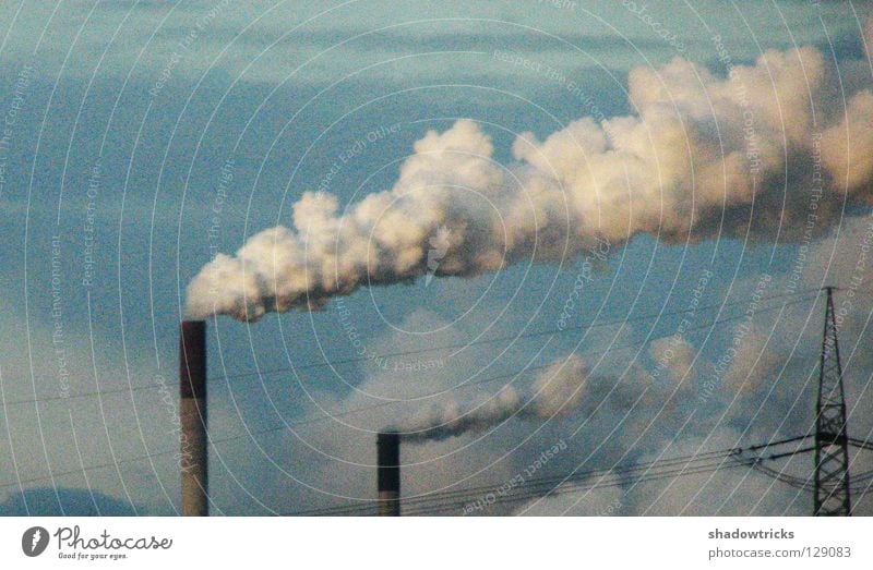 CloudFactory® ökologisch Zerstörung verwandeln Luft Rauch Wolken Fabrik Umweltschutz Rettung Planet Elektrizität Energiewirtschaft Lava Ausbruch chaotisch ruhig