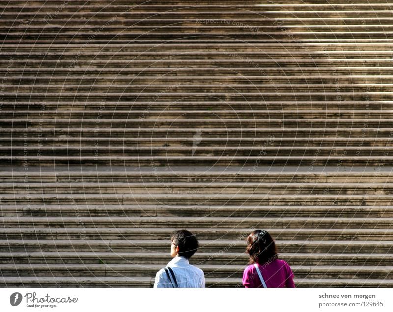 wegbereitend Italien gehen Sightseeing Tourist Verkehrswege Wege & Pfade Mensch laufen Blick Treppe