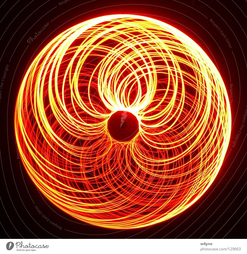 [Order To Chaos] Serie III Langzeitbelichtung rot gelb Spirale abstrakt rund Wellen Muster schwarz unordentlich Elektrisches Gerät Technik & Technologie Angst
