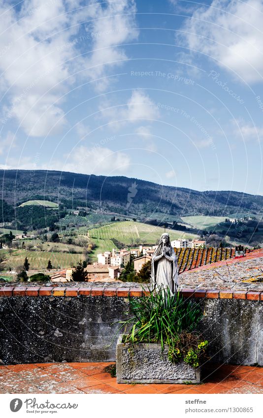 San Gimignano Berge u. Gebirge Kleinstadt Religion & Glaube Maria Toskana Italien Farbfoto mehrfarbig Außenaufnahme