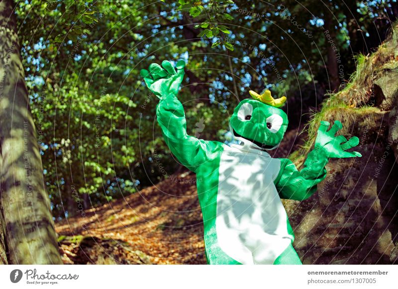 Jeeze! Kunst Kunstwerk ästhetisch Frosch Froschperspektive Froschkönig Froschauge Froschschenkel Kostüm ungeheuerlich Ungeheuer Monster erschrecken Wald