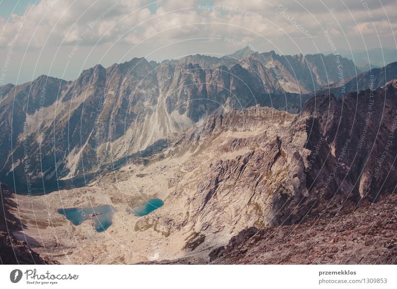Berglandschaft in Tatras Berge u. Gebirge Natur Landschaft Wolken Felsen Abenteuer entfernt Höhe Gipfel Ambitus Berghang breit Farbfoto Außenaufnahme