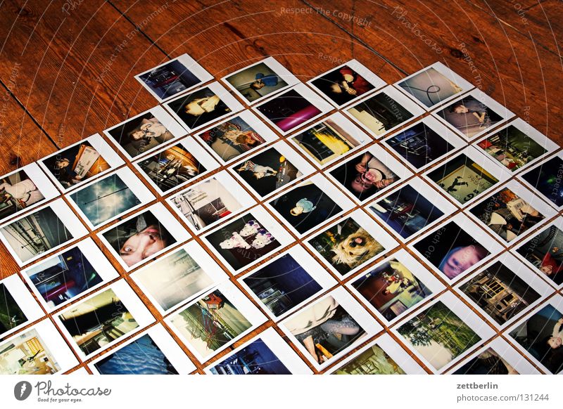 Polaroids Fotografie Sammlung mehrere Fototechnik Dinge archivierung Bild Reihe zile Spalte überblicken bildverwaltung Empore gallery familienalbum viele