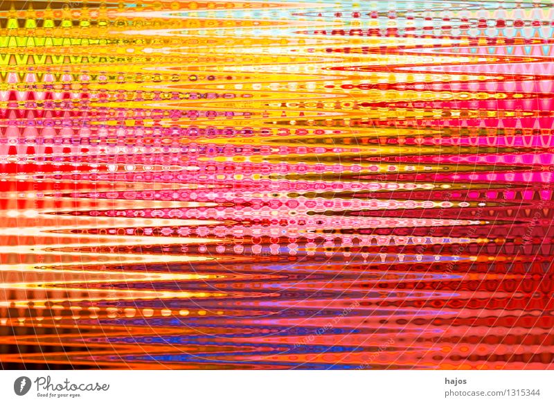 bunter, unscharfer Hintergrund mit Jalousie Kunst Kunstwerk Streifen Kitsch blau gelb rosa rot Hintergrundbild Farbe grell farbig Raster Schlitz Pastellton