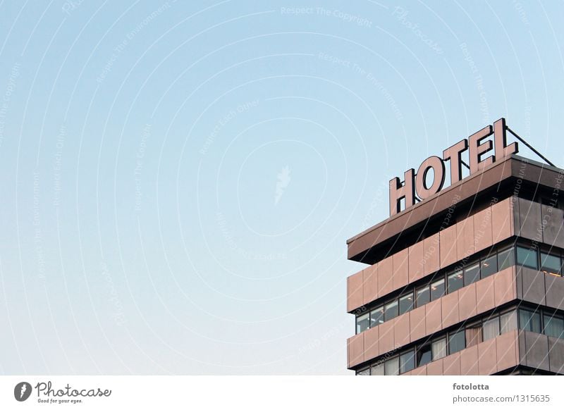 Hotel Gebäude Fassade Fenster blau braun grau orange Ferien & Urlaub & Reisen Geschäftsreise Hotelzimmer schlafen Übernachtung Häusliches Leben Haus