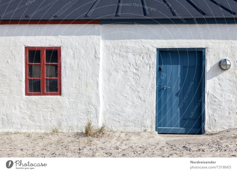 Dänemark.... Ferien & Urlaub & Reisen Sommer Strand Meer Küste Dorf Fischerdorf Menschenleer Haus Gebäude Architektur Fassade Fenster Tür Häusliches Leben