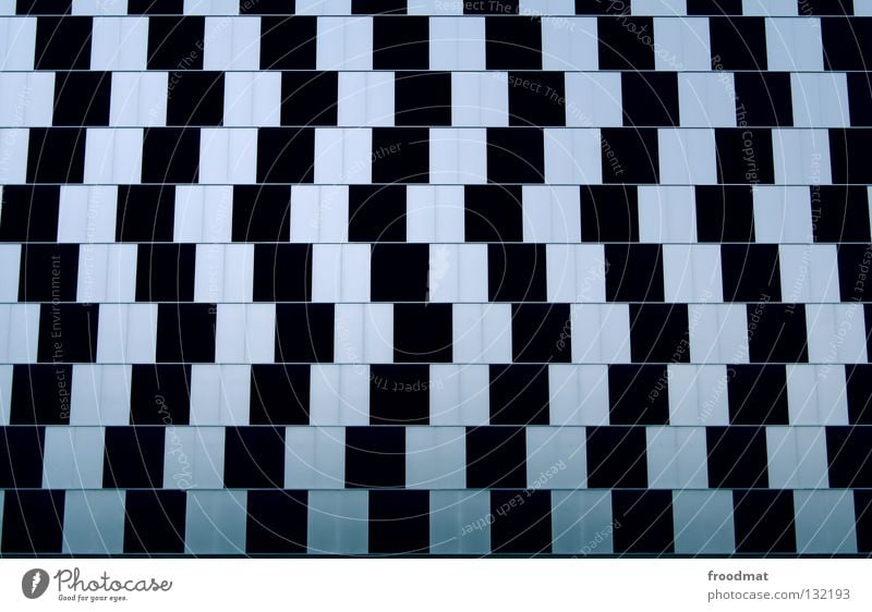 verschoben Fassade Geometrie lustig wahrnehmen Quadrat Wellenform gekrümmt Genauigkeit parallel modern Industrie Schweiz Illusion optische täuschung froodmat