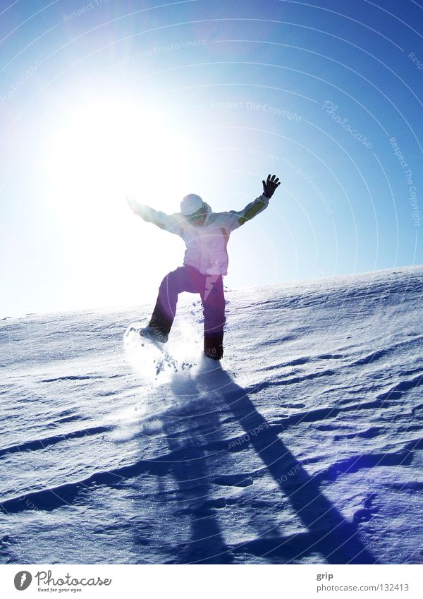 winter Winter hüpfen kalt Freude Sonne Schnee Eis Skifahren snow snwowbaorden fun