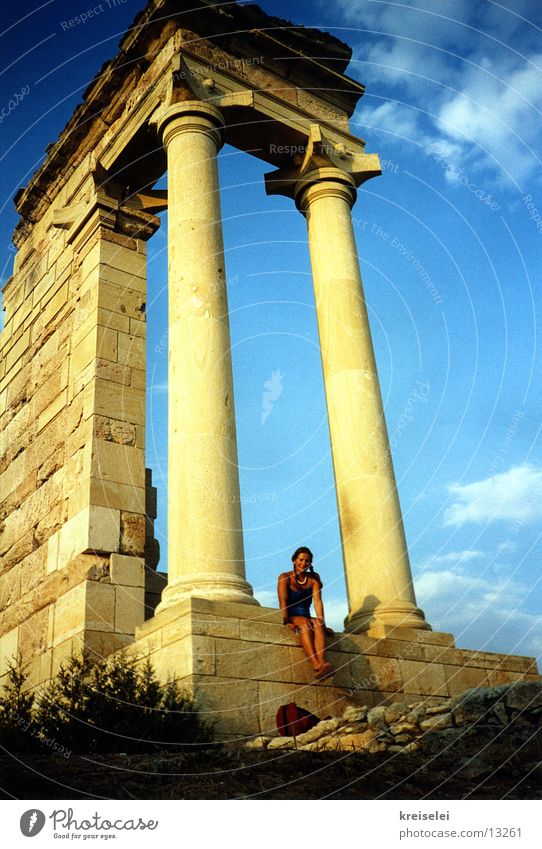 beinebaumelnlassen Ferien & Urlaub & Reisen Zypern Sommer Ruine Tempel Europa Sonne Himmel