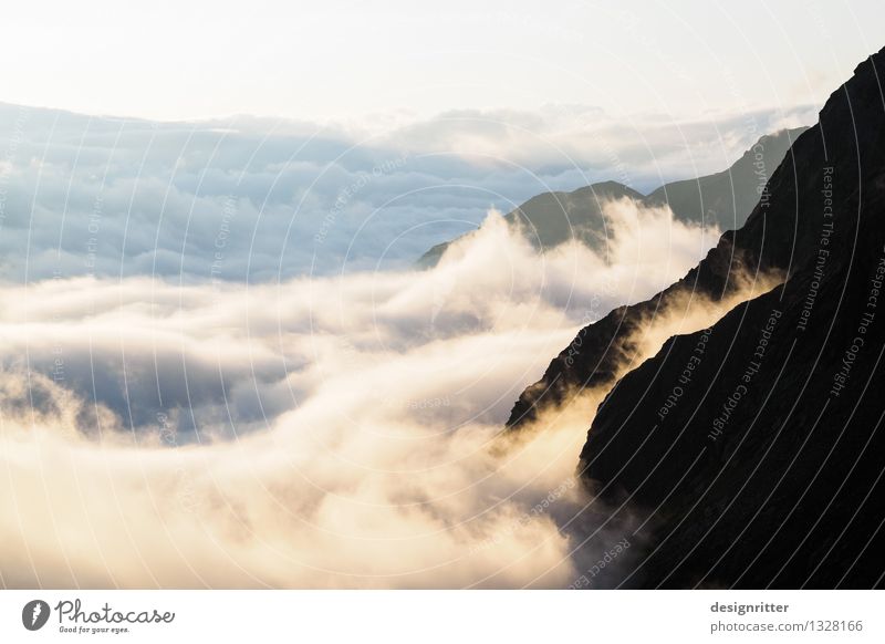 Wattenmeer Himmel Wolken Sonnenaufgang Sonnenuntergang Sommer Schönes Wetter Alpen Berge u. Gebirge Gipfel Wellen Küste Meer Wangenitzseehütte Hohen Tauern NP