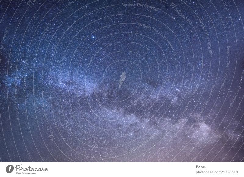 Unendlich Himmel Nachthimmel Stern blau violett Glück Zufriedenheit Milchstrasse Weltall Planet Panorama (Aussicht)