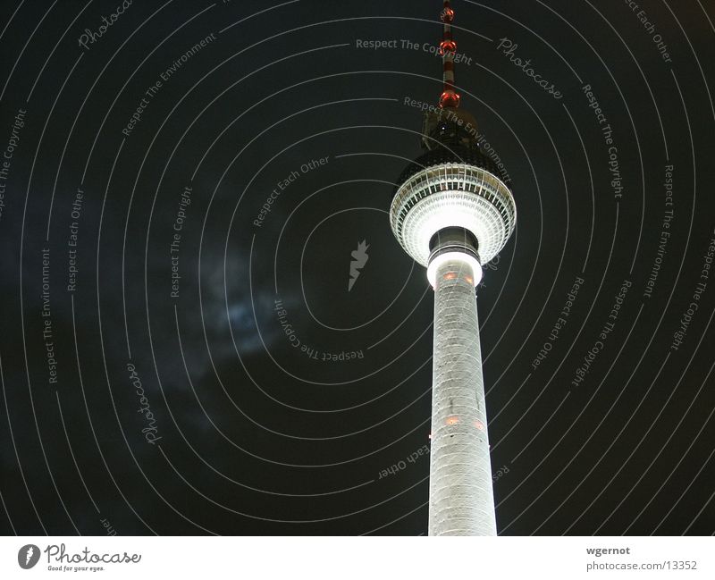 berlin bei nacht Nacht Architektur Berlin Berliner Fernsehturm