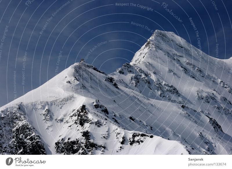 Der Berg ruft ("Jollerijohidüüüü!") Österreich Großglockner Gipfel Winter Hochgebirge Berge u. Gebirge Schnee Blauer Himmel Schneebedeckte Gipfel