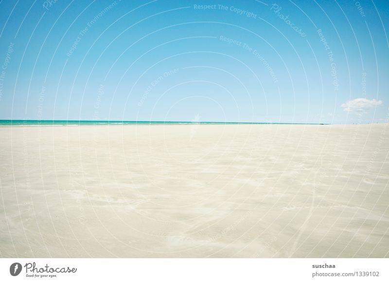paradiesisch Himmel Strand Sand Meer Wasser Paradies Ferien & Urlaub & Reisen Natur Sommer Sonne Ferne Unendlichkeit Erholung Atlantik Frankreich Horizont