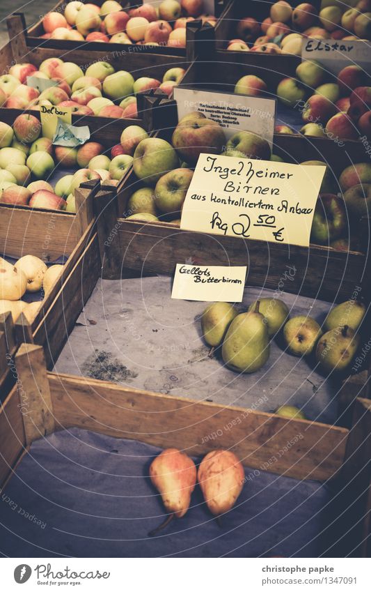 äpfel mit birnen vergleich Lebensmittel Frucht Apfel Ernährung Bioprodukte Vegetarische Ernährung Gesunde Ernährung Handel frisch Gesundheit Markt Marktstand