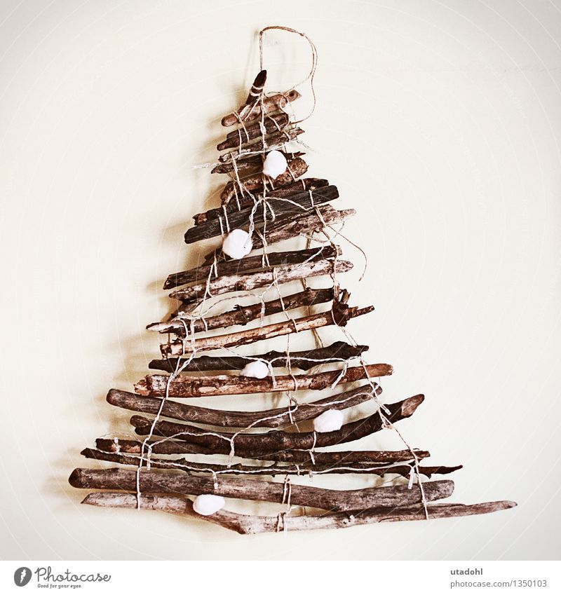 Driftwood Christmas tree Basteln Handarbeit Winter Dekoration & Verzierung Weihnachten & Advent Kitsch Krimskrams Holz Knoten Weihnachtsbaum braun Stimmung